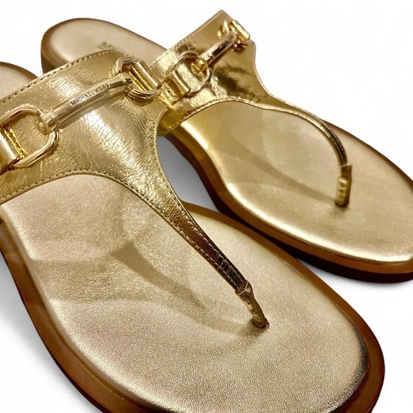 Michael Kors Elegant Gold Women's Sandals - Picture 2 of 6